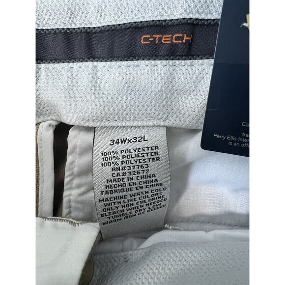 Callaway C-Tech Men Tan Pleated Front Golf Pants sz 36x30 - Picture 5 of 10